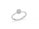Anello solitario Miluna in oro bianco 18kt e 6 diamanti - LID4218