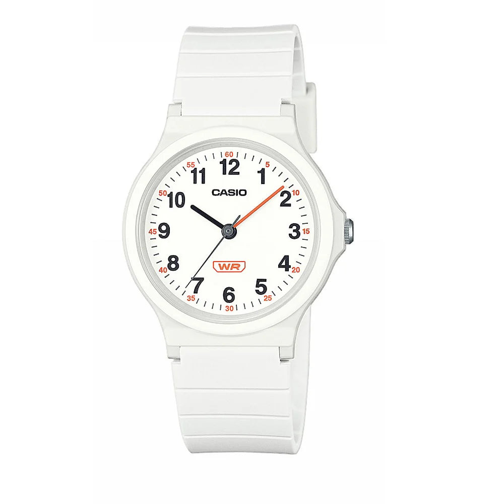 CASIO TIMELESS COLLECTION, DONNA, CINTURINO CAUCCIù BIANCO, 31.5MM - LQ-24B-7BEF