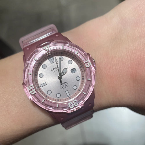 Orologio Casio Collection, trasparente, colore rosa, 34mm - LRW-200HS-4EVEF