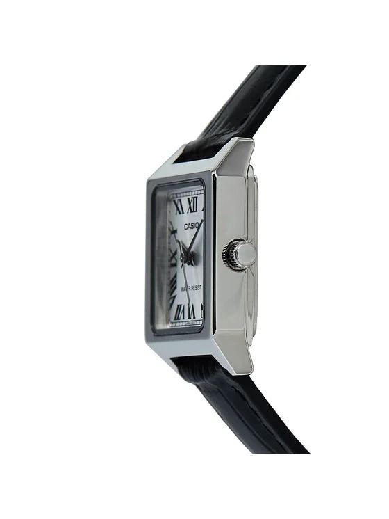 OROLOGIO CASIO LTP-B Series, CINTURINO IN PELLE NERO E QUADRANTE SILVER, 22mm - LTP-B150L-7B1EF