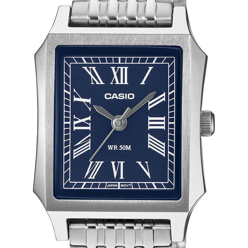 OROLOGIO CASIO TIMELESS, quadrante rettangolare quadrante blu, Unisex, 32mm - LTP-B190D-2BVER