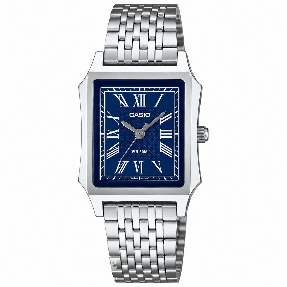 OROLOGIO CASIO TIMELESS, quadrante rettangolare quadrante blu, Unisex, 32mm - LTP-B190D-2BVER