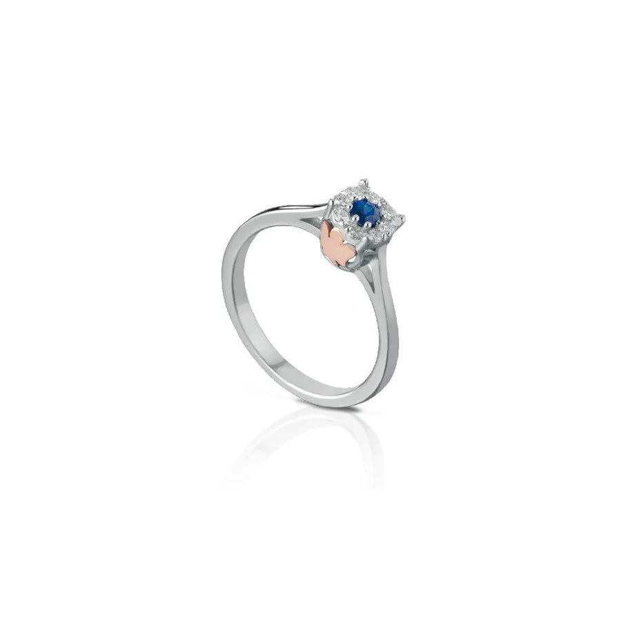 Anello con Angeli ROBERTO GIANNOTTI in Oro 9KT, Diamanti e Zaffiro - LUX202Z