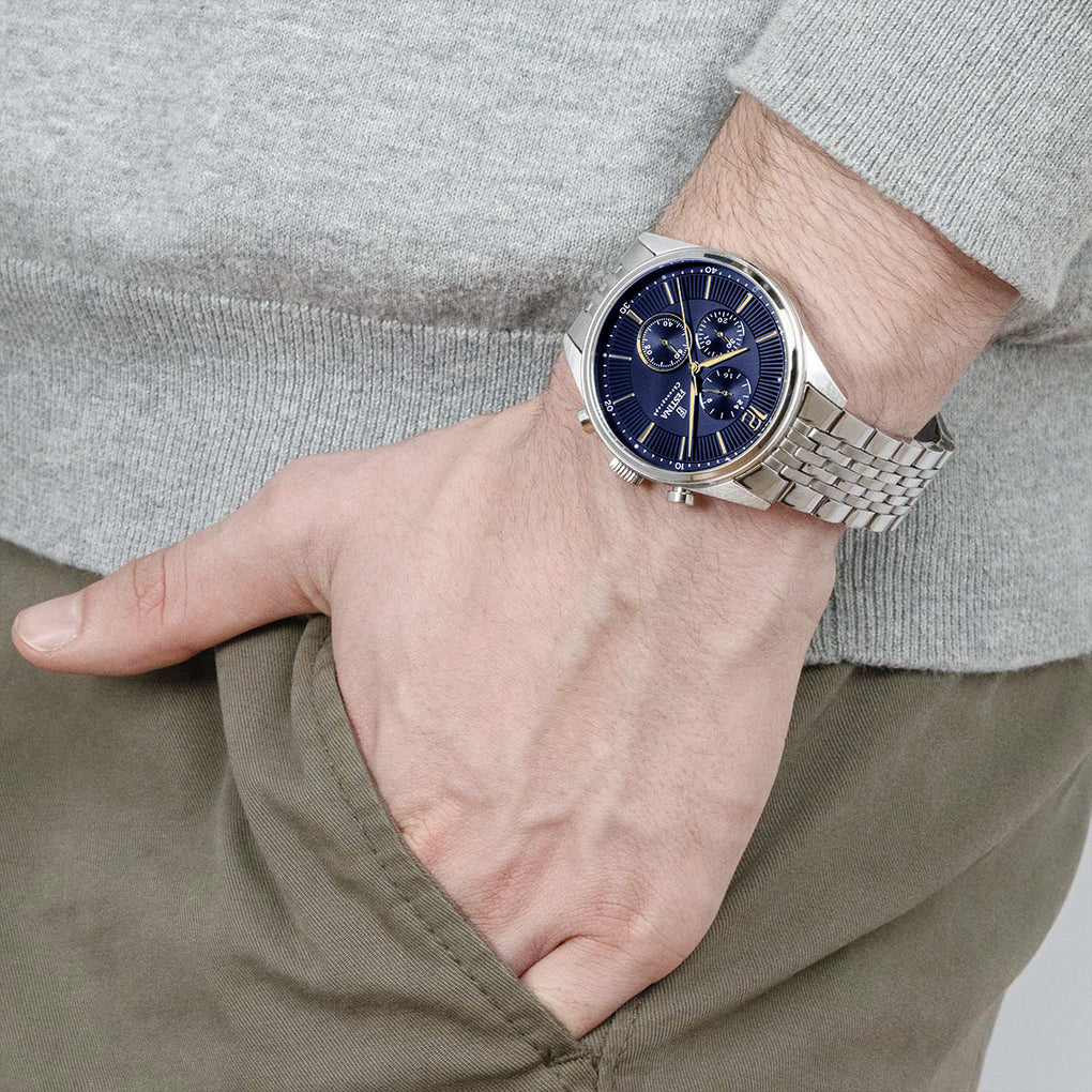 Orologio da uomo Festina Timeless Chronograph, quarzo quadrante blu, 41.5mm - F20285/3