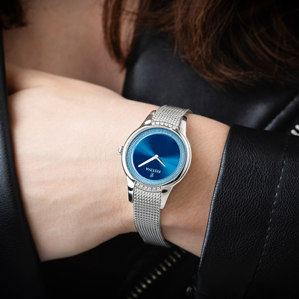Orologio da donna Festina Mademoiselle, movimento quarzo e quadrante azzurro, 31mm - F20494/2