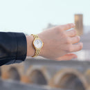 Orologio da donna Festina Mademoiselle, bracciale PVD oro e quadrante bianco, movimento quarzo, 28.5mm - F20745/1