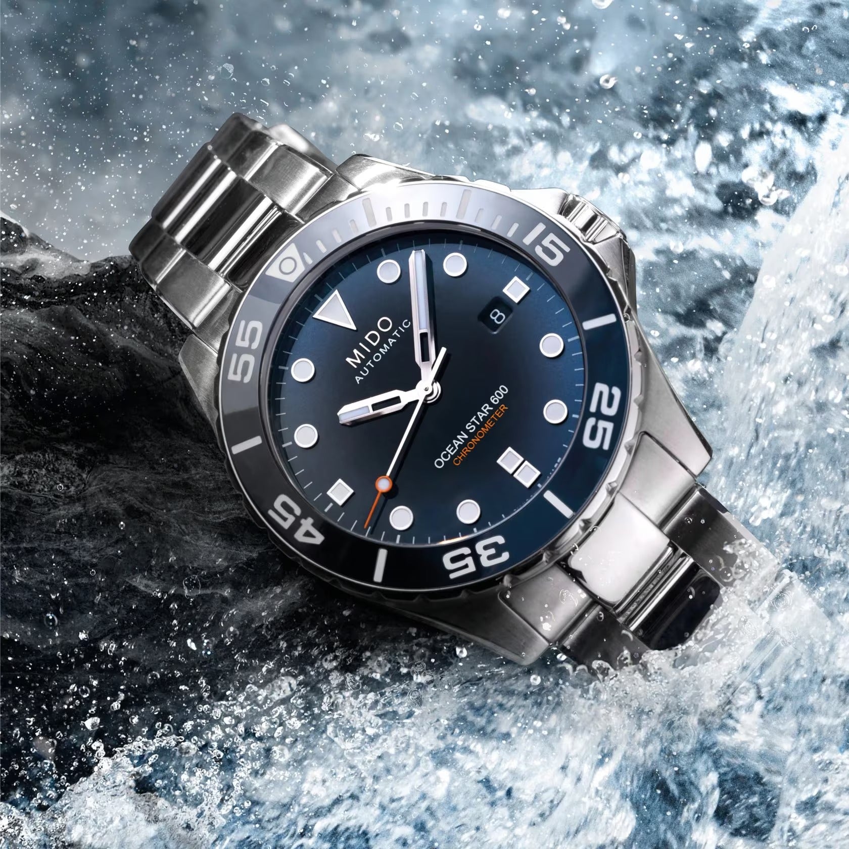 Orologio Mido Ocean Star 600, Certificato COSC e quadrante blu, 43.50mm - M0266081104101