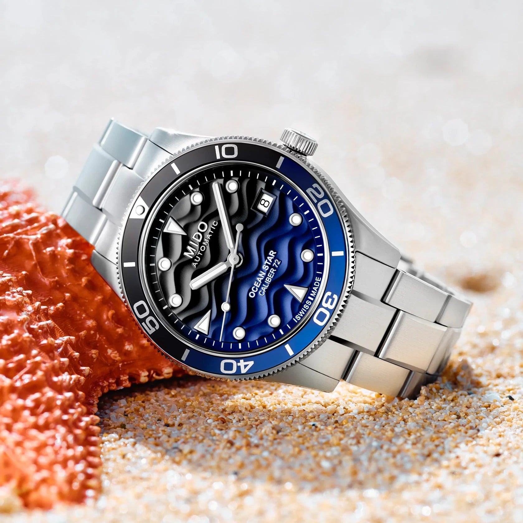 Orologio Mido Ocean Star 39, AUTOMATICO e quadrante blu sfumato, 39mm - M0269071104100
