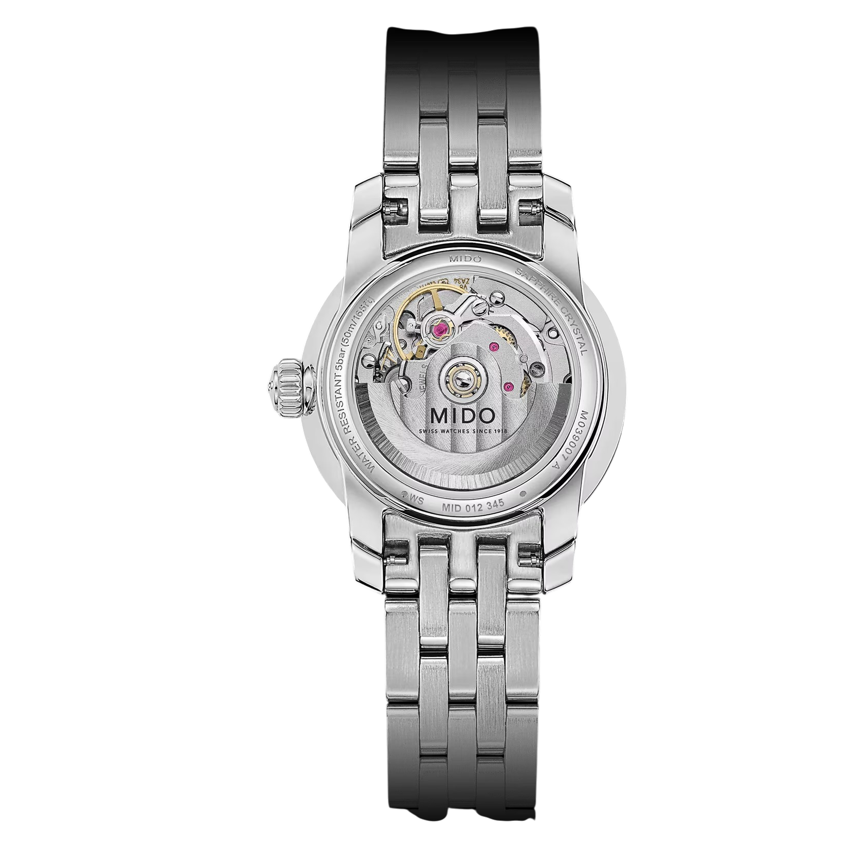 Orologio Mido Baroncelli Lady Twenty Five, automatico, indici di diamanti e quadrante blu, 25MM - M0390071104600