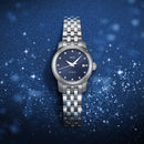Orologio Mido Baroncelli Lady Twenty Five, automatico, indici di diamanti e quadrante blu, 25MM - M0390071104600