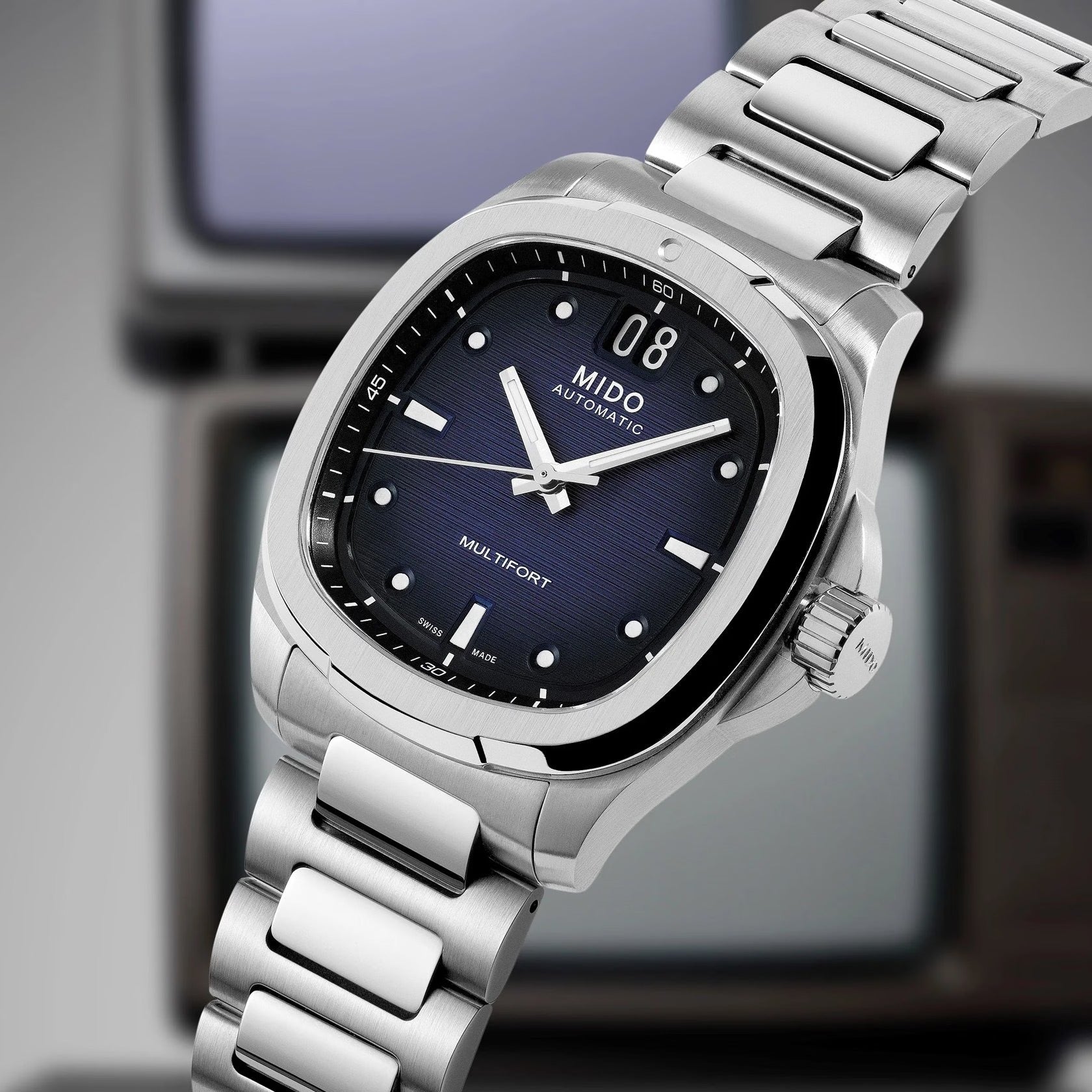 Orologio Mido Multifort TV Big Date, automatico quadrante blu, 40mm - M0495261104100