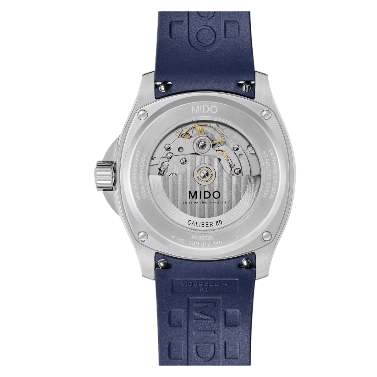 Orologio Mido Multifort TV Big Date, automatico cinturino caucciù e quadrante blu, 40mm - M0495261704100