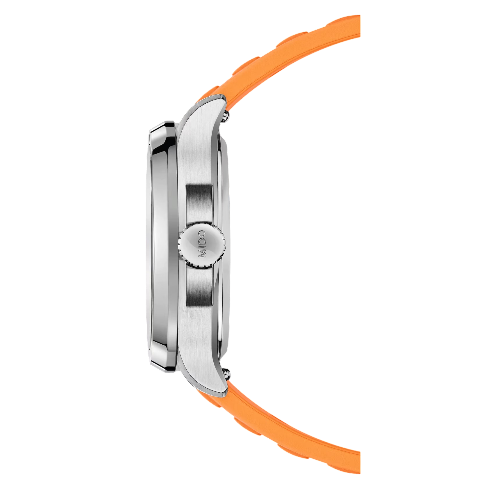 Orologio Mido Multifort TV Big Date, automatico cinturino caucciù arancione e quadrante grigio, 40mm - M0495261708100