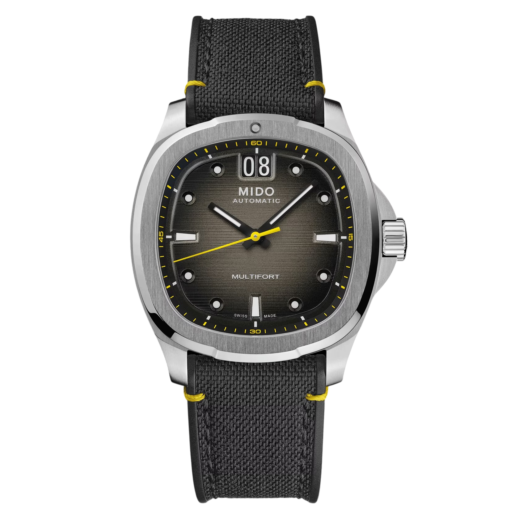 Orologio Mido Multifort TV Big Date, automatico e quadrante grigio sfumato, 40mm - M0495261708101