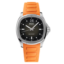 Orologio Mido Multifort TV Big Date, automatico cinturino caucciù arancione e quadrante grigio, 40mm - M0495261708100