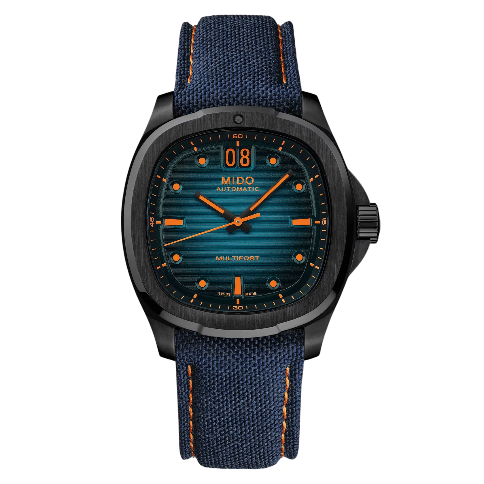 Orologio Mido Multifort TV Big Date, automatico e quadrante blu sfumato, 40mm - M0495263704100