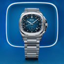 Orologio Mido TV Chronograph, automatico quadrante blu e cinturino extra, 42mm - M0495271104100