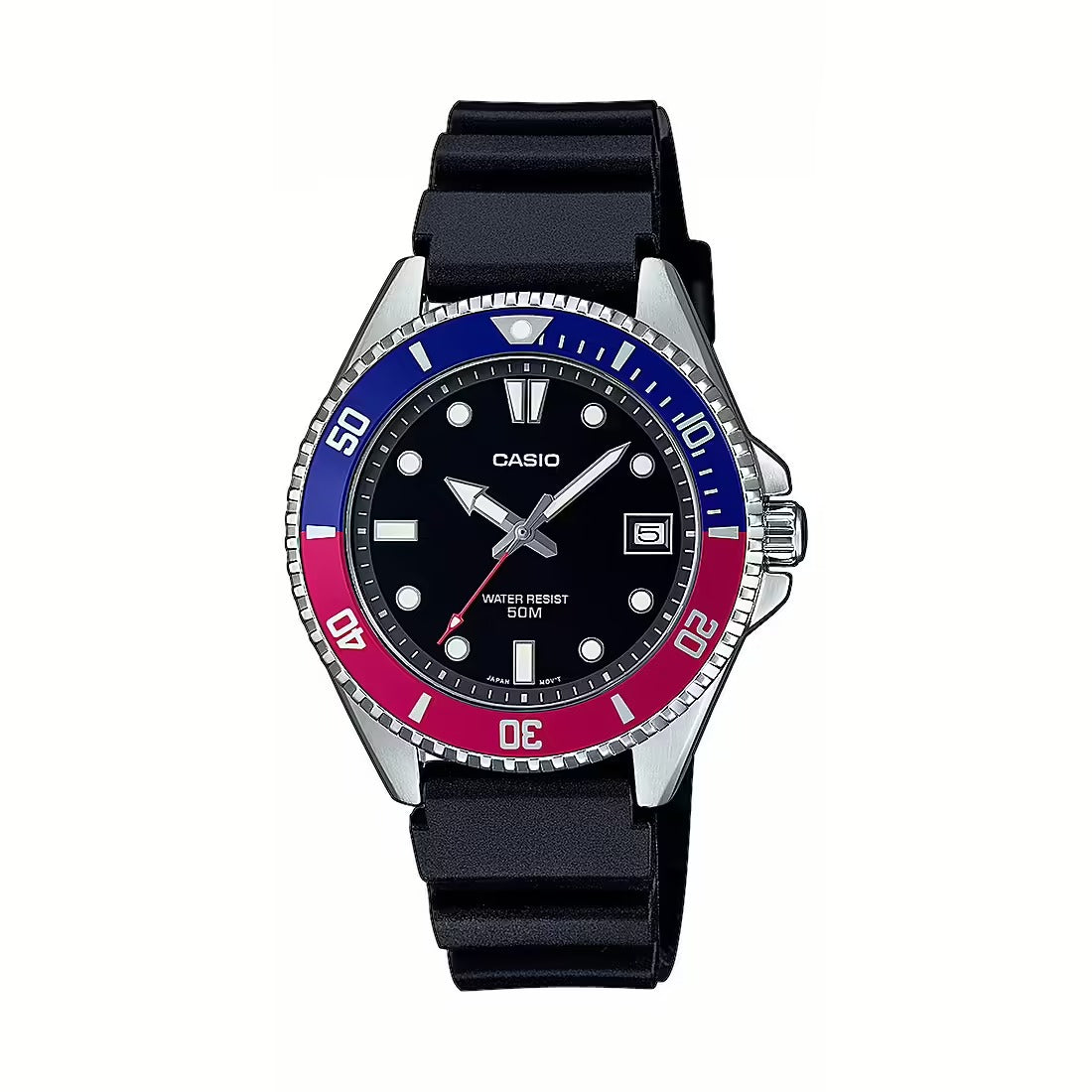 Casio Unisex, ghiera Pepsi, 38mm - MDV-10-1A2VEF