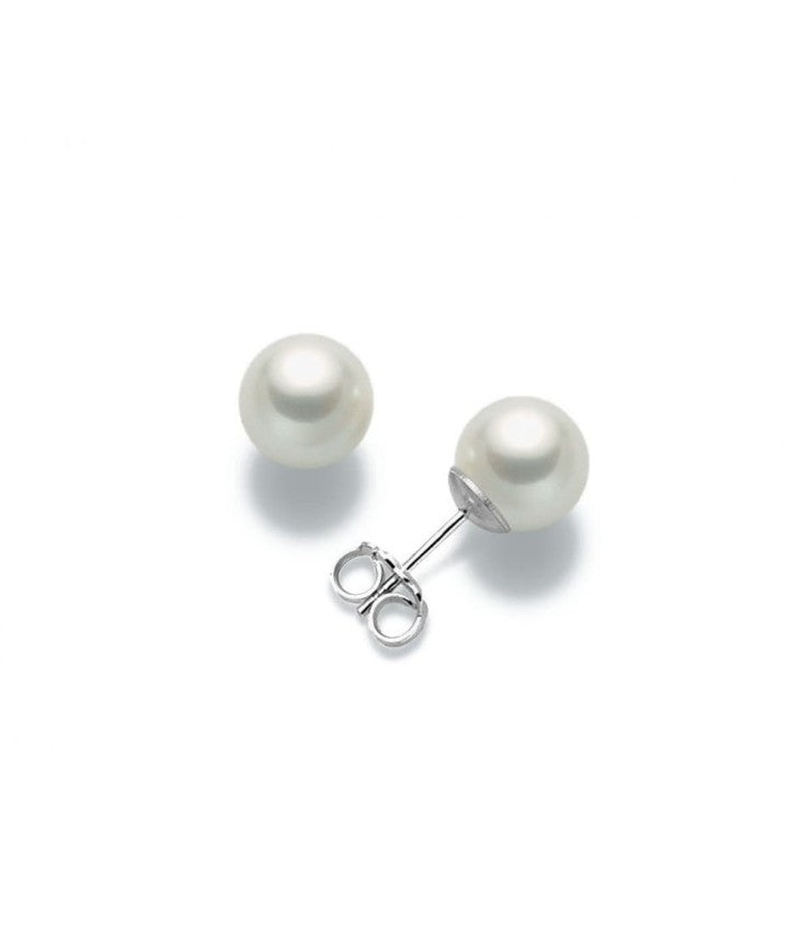 Mazza - Orecchini perle Akoya giapponesi 6.5-7mm, chiusura in oro bianco 18kt - MM 6.5-7 JAP