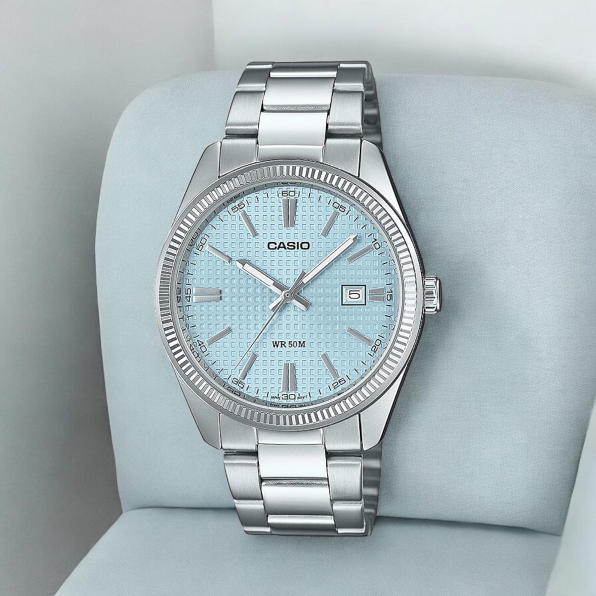 CASIO Timeless Collection, quadrante ice blue, 38.5mm - MTP-1302PE-2AVEF