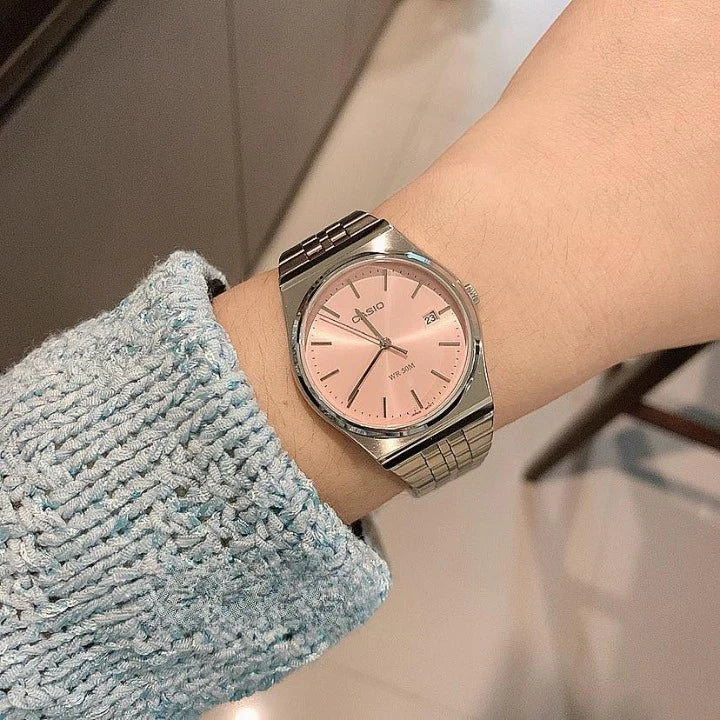 Casio LADY, quadrante rosa, 35mm - MTP-B145D-4AVEF