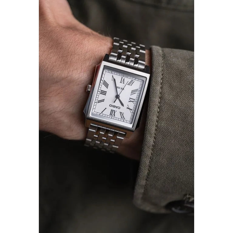 OROLOGIO CASIO MTP-B190 Series, QUADRANTE RETTANGOLARE E BIANCO - MTP-B190D-7BVEF
