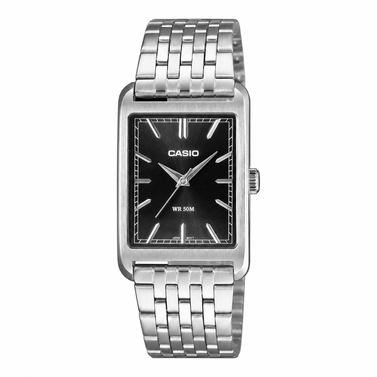 Orologio Casio Timeless Collection, cassa rettangolare quadrante nero, 40mm - MTP-B215D-1AVER