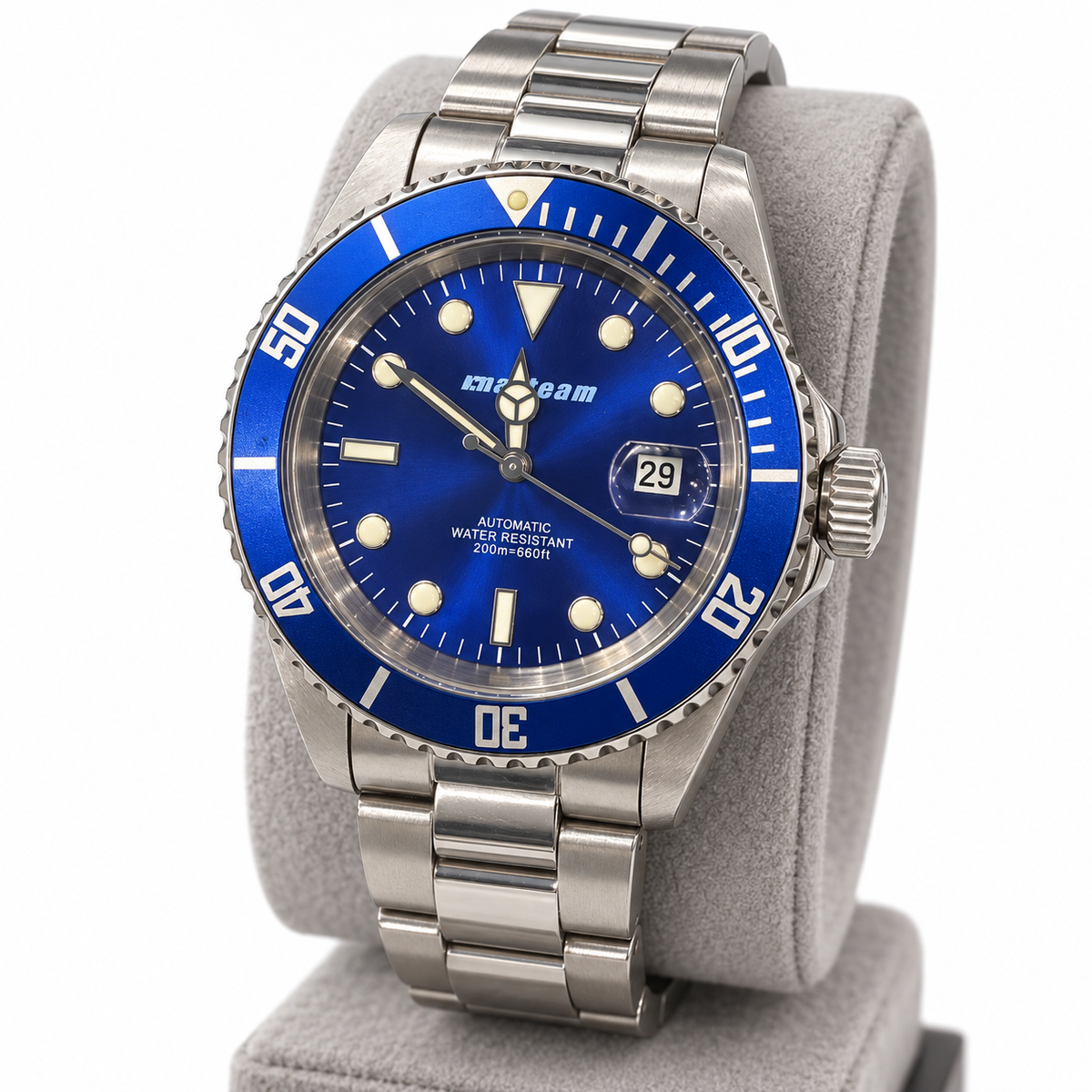 Orologio Macteam by Altanus, Subacqueo —42 mm — Automatico con datario, impermeabile 200 m — NOS con corredo originale - 7942