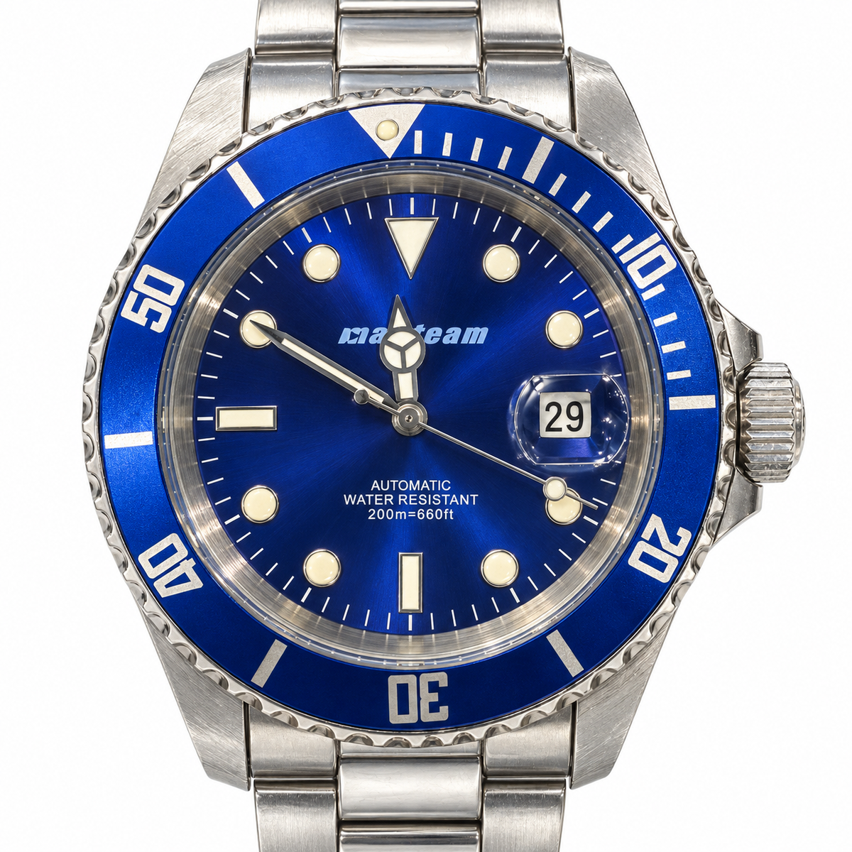 Orologio Macteam by Altanus, Subacqueo —42 mm — Automatico con datario, impermeabile 200 m — NOS con corredo originale - 7942
