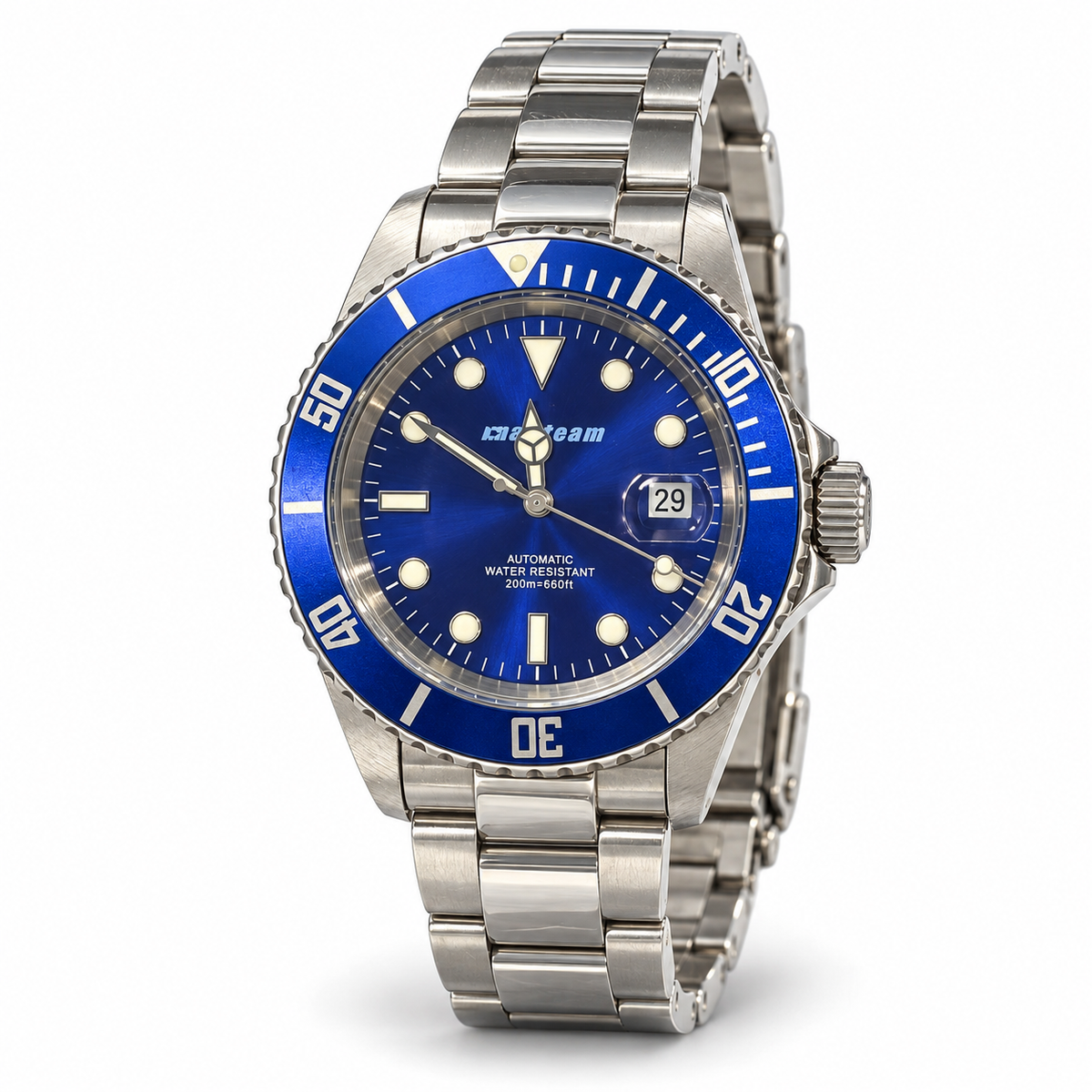 Orologio Macteam by Altanus, Subacqueo —42 mm — Automatico con datario, impermeabile 200 m — NOS con corredo originale - 7942