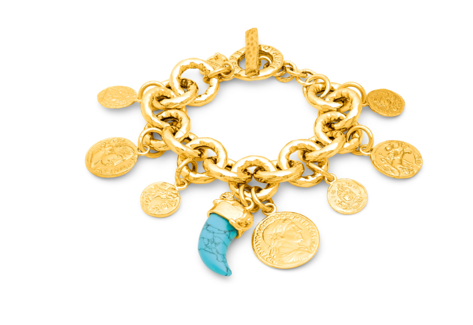 bracciale GIOVANNI RASPINI IN BRONZO DORATO pueblo monete - N0006