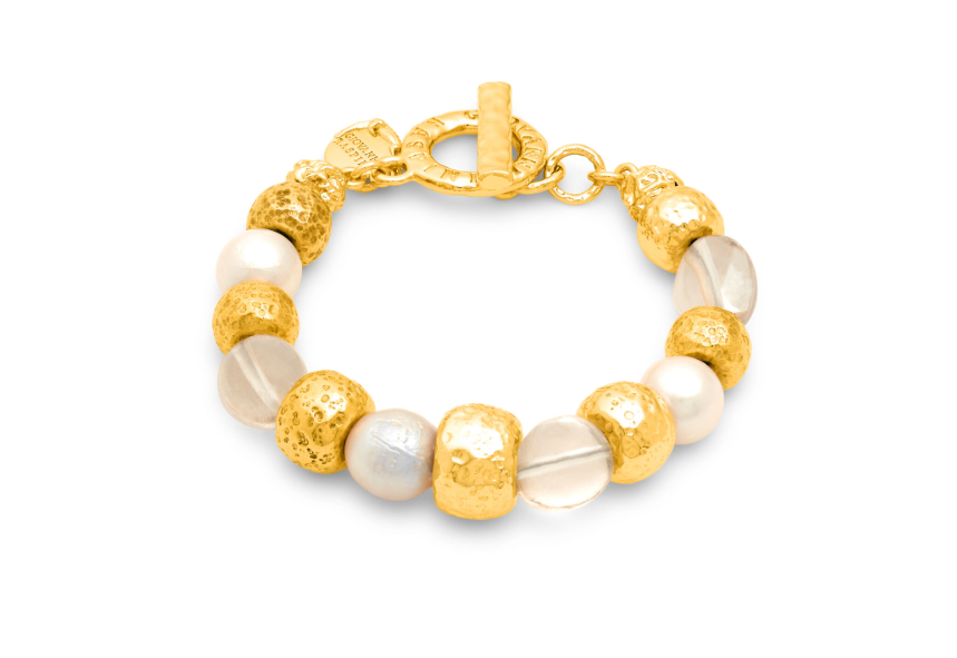 bracciale GIOVANNI RASPINI IN BRONZO DORATO crystal - N0027