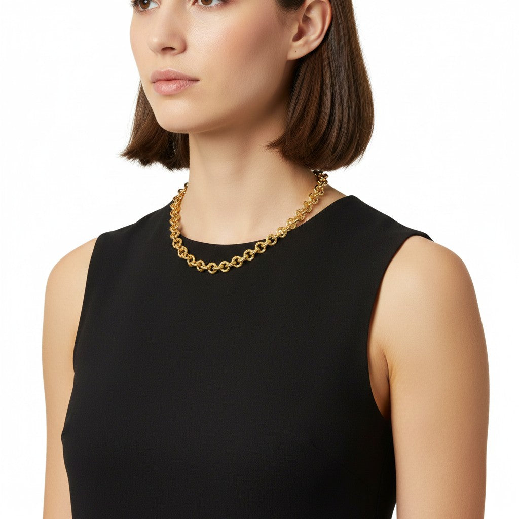 Collana GIOVANNI RASPINI IN BRONZO DORATO, pueblo piccola - N0064