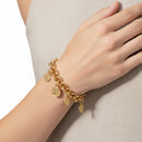 Bracciale GIOVANNI RASPINI IN BRONZO DORATO, pueblo monete - N0069