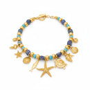 Collana GIOVANNI RASPINI IN BRONZO DORATO, grand bleu - N0070
