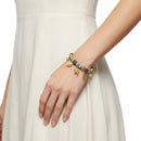 Bracciale GIOVANNI RASPINI IN BRONZO DORATO, grand bleu - N0071