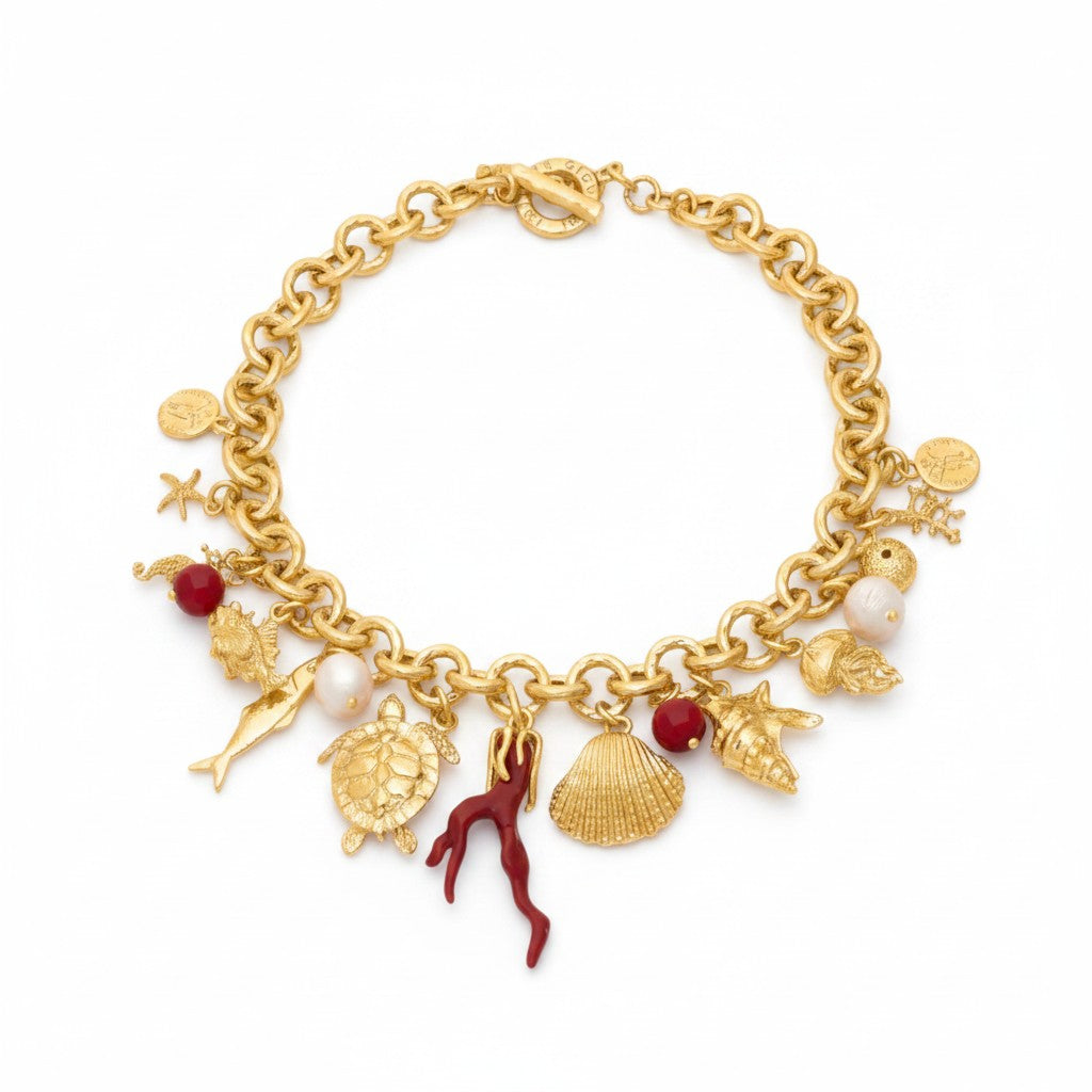 Collana GIOVANNI RASPINI IN BRONZO DORATO, mistral - N0073