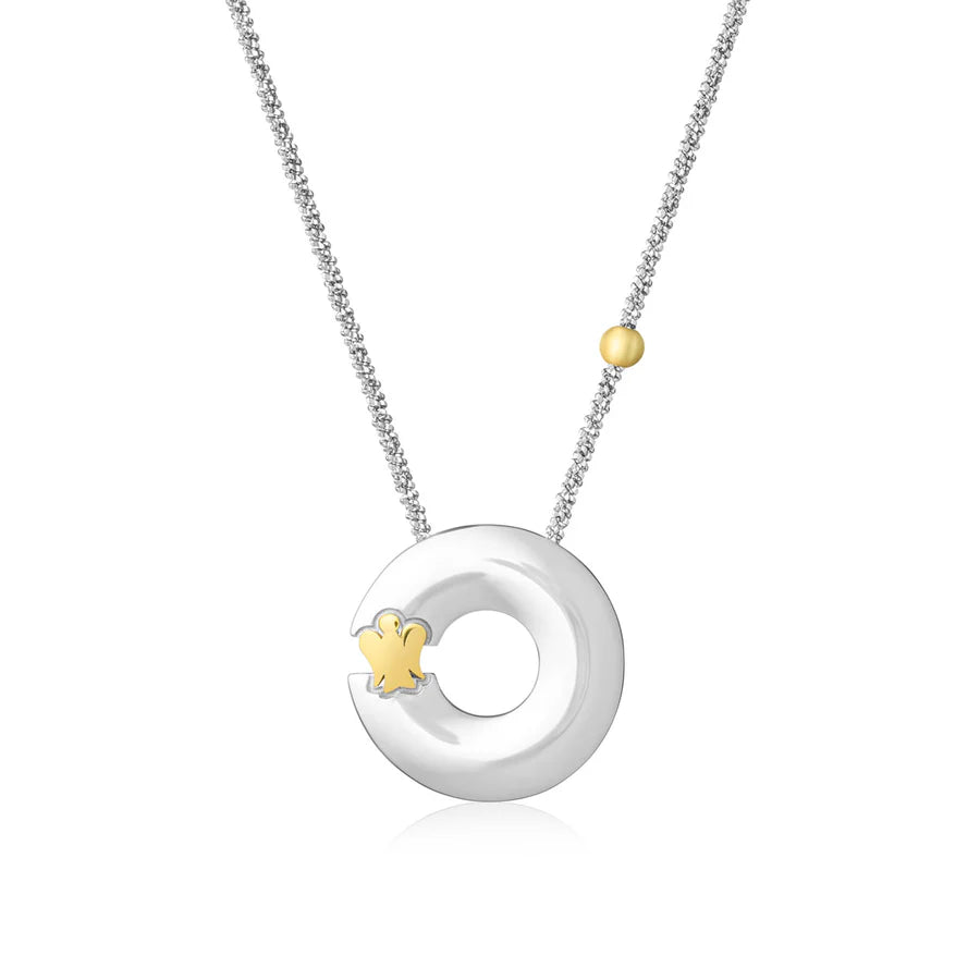 COLLANA ROBERTO GIANNOTTI IN ARGENTO E ORO 9KT, Cerchio Alchimia - NAG04