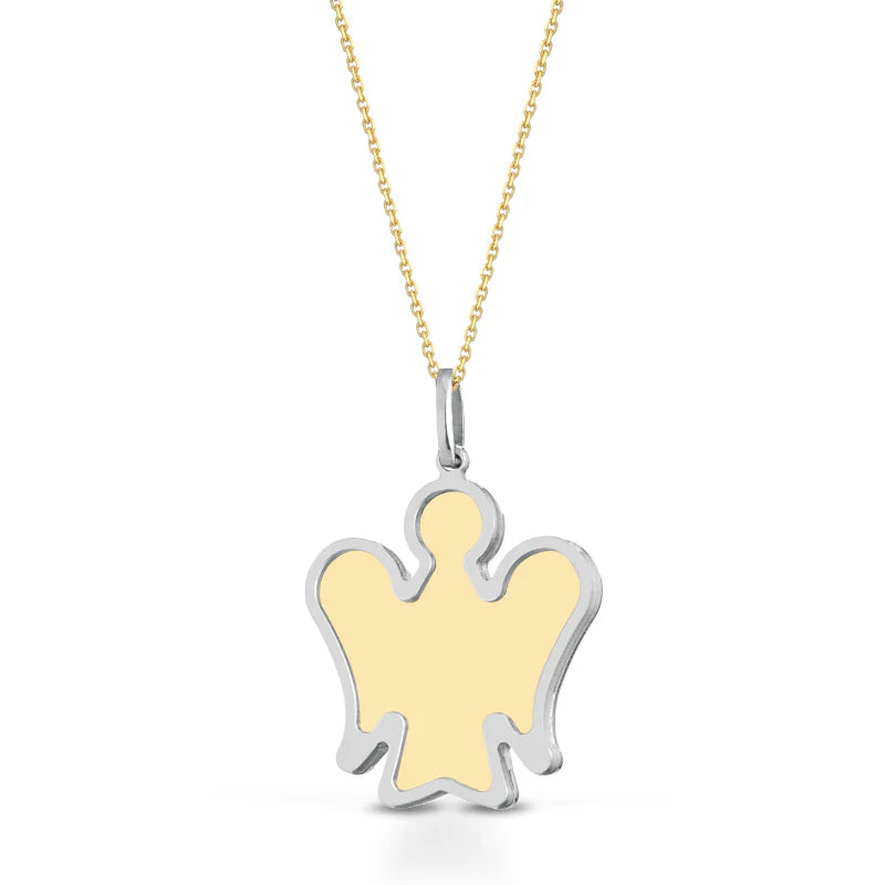 Collana Roberto Giannotti Angelo Double Face in oro 9kt e argento - NAG06
