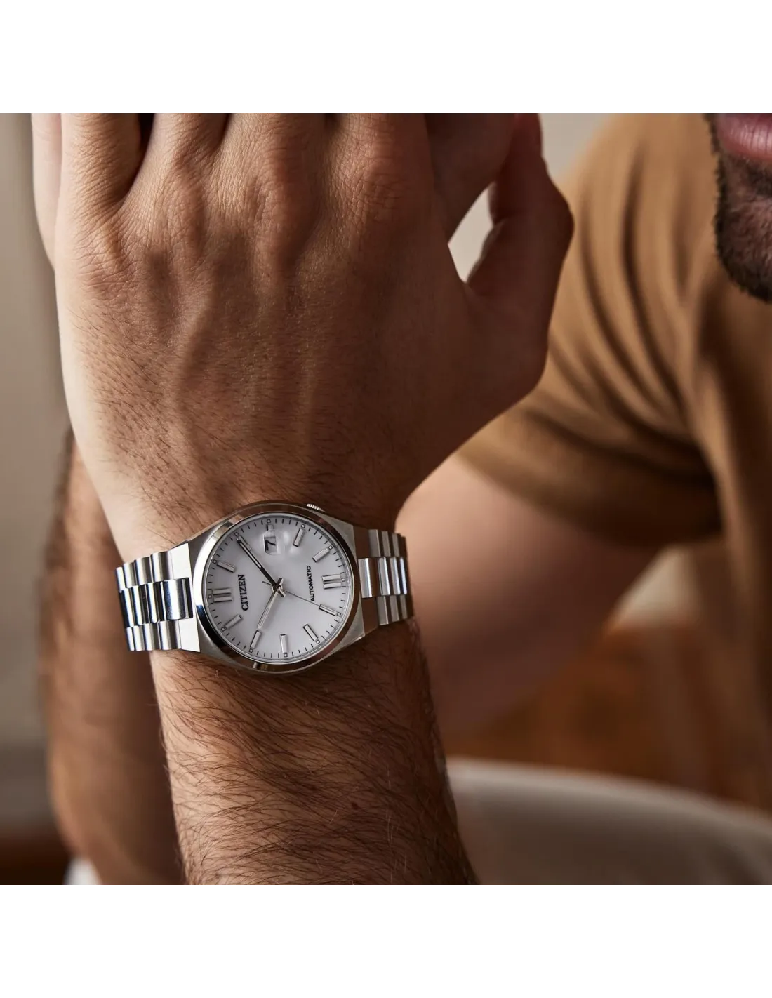 Orologio Citizen Tsuyosa Automatico, quadrante bianco, 40mm - NJ0150-81A