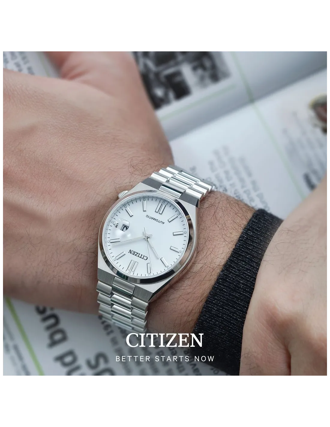 Orologio Citizen Tsuyosa Automatico, quadrante bianco, 40mm - NJ0150-81A