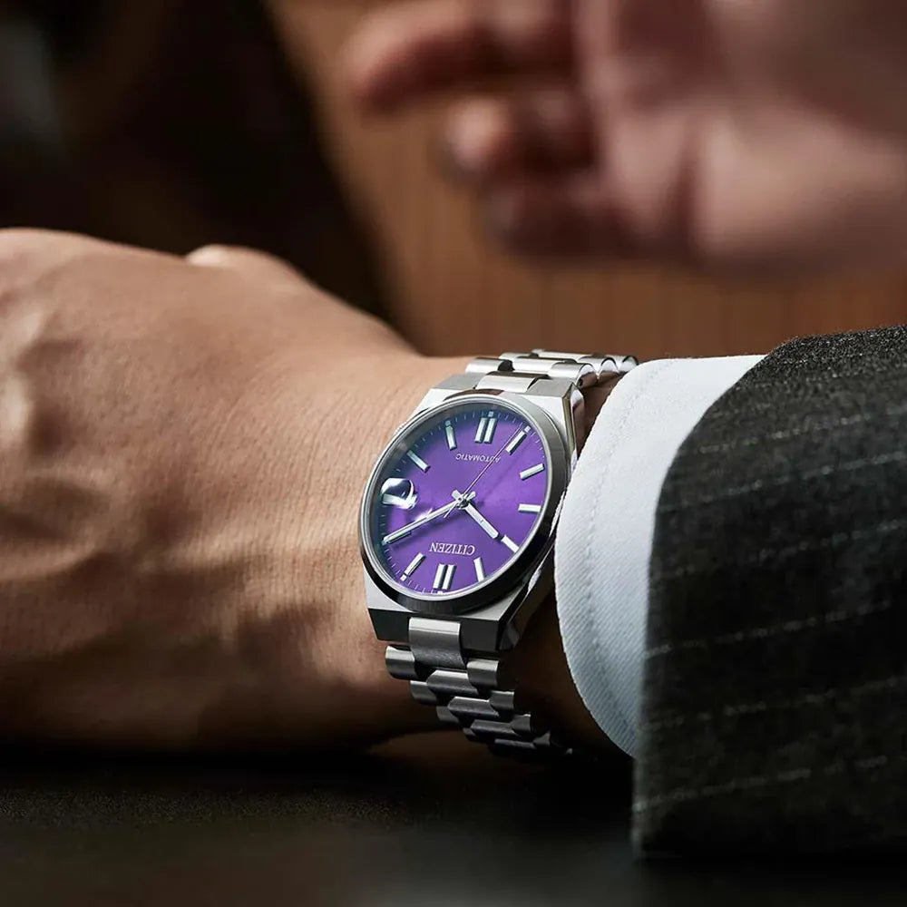 OROLOGIO CITIZEN Tsuyosa 37mm, unisex, automatico quadrante VIOLA - NJ0200-50W