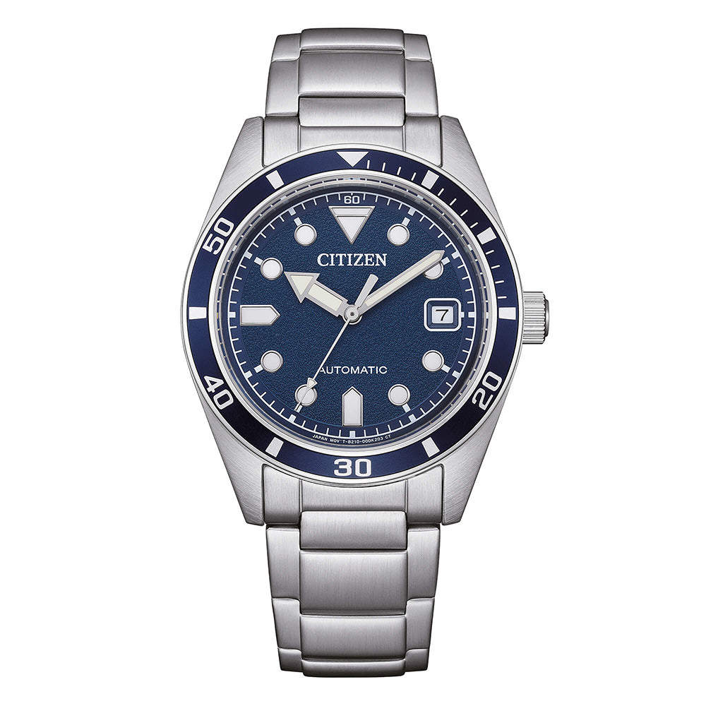 Orologio Citizen Marine, movimento automatico, quadrante blu, 38mm - NJ0228-51L