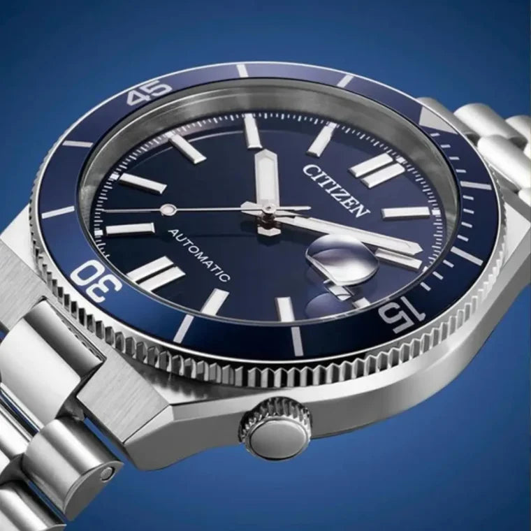 Orologio Citizen Tsuyosa Shore, movimento automatico, quadrante BLU, 40mm - NJ0230-59L