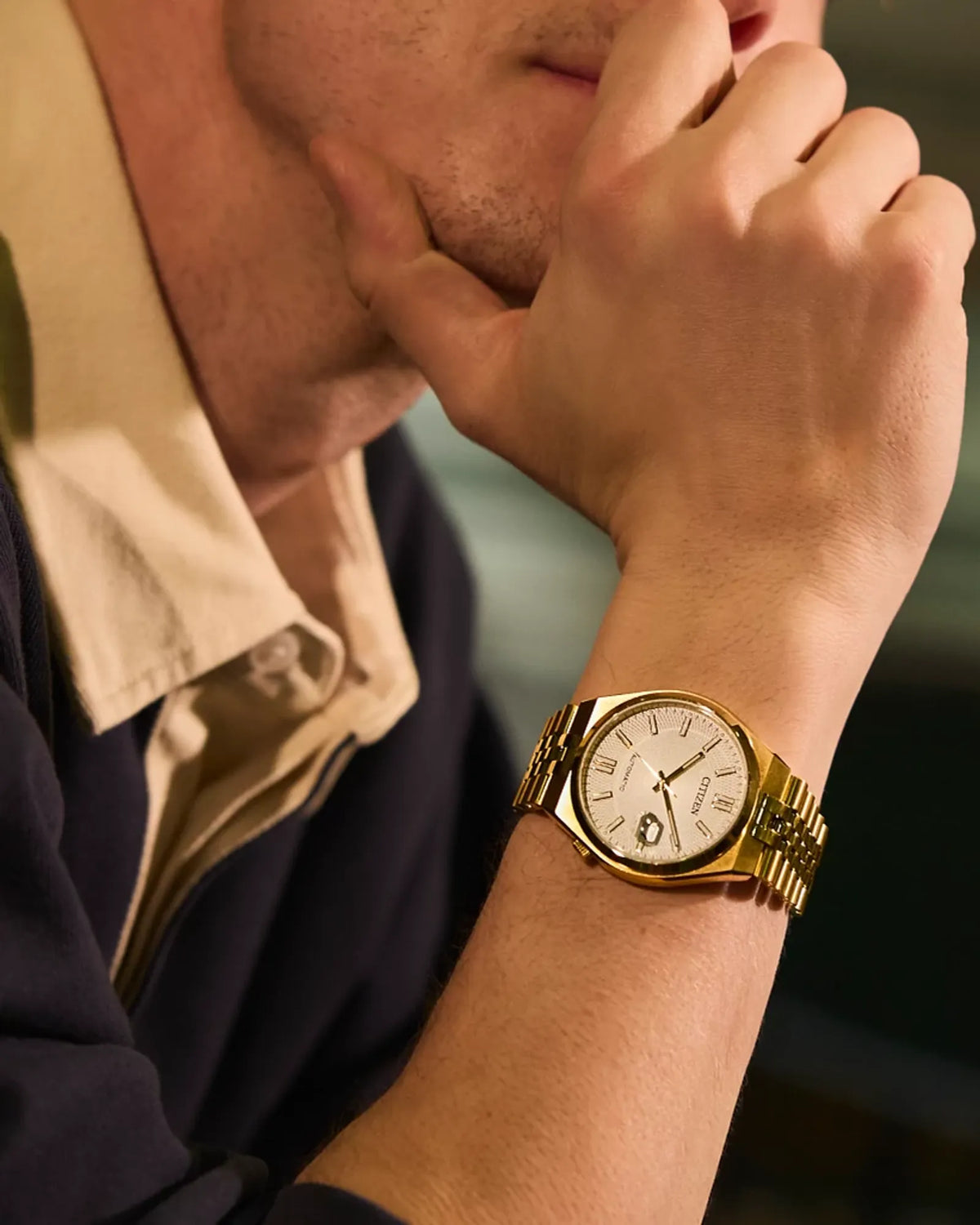 Orologio Citizen Automatico Tsuyosa 60, PVD GOLD QUADRANTE BIANCO,  LIMITED EDITION, 40MM - NK0022-50A