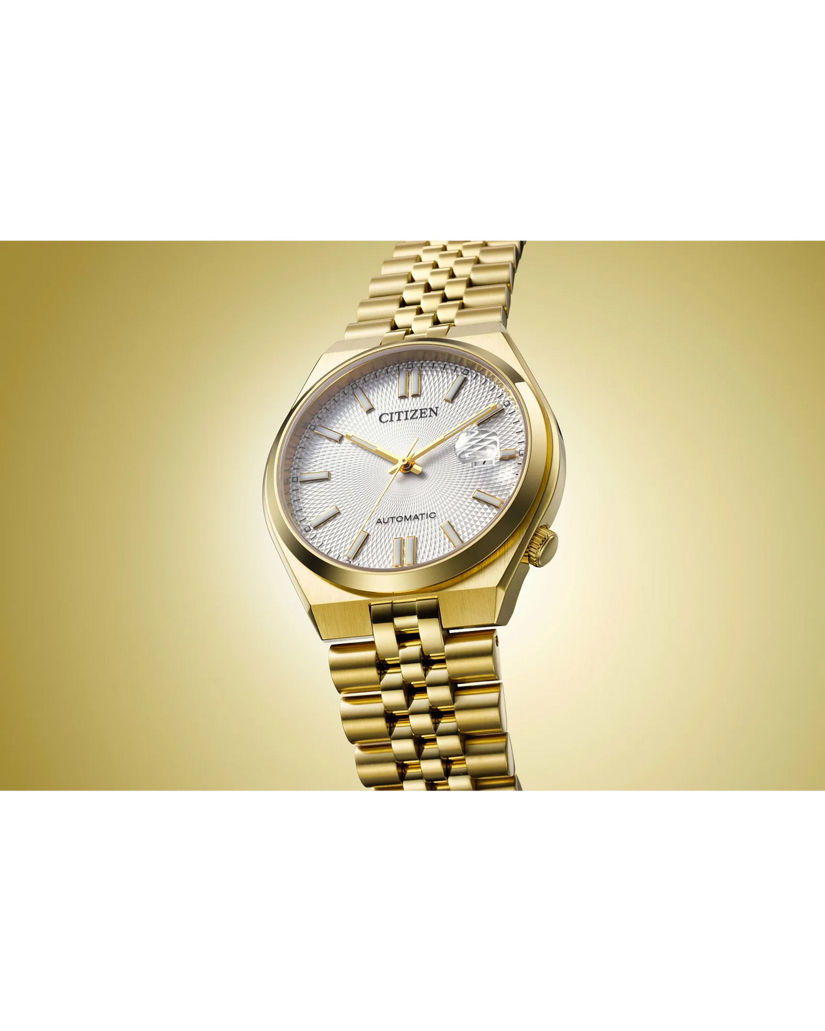 Orologio Citizen Automatico Tsuyosa 60, PVD GOLD QUADRANTE BIANCO,  LIMITED EDITION, 40MM - NK0022-50A