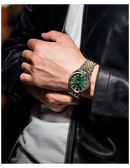 OROLOGIO CITIZEN Tsuyosa 60, MOVIMENTO AUTOMATICO, BICOLOR QUADRANTE VERDE, 40MM - NK0024-54X