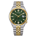 OROLOGIO CITIZEN Tsuyosa 60, MOVIMENTO AUTOMATICO, BICOLOR QUADRANTE VERDE, 40MM - NK0024-54X
