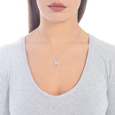 NECKLACE WITH ANGEL IN PERFORATED GOLD - NKT292