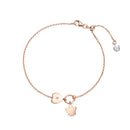 BRACCIALE IN ORO ROSA CON ANGELO E DIAMANTE - NKT345